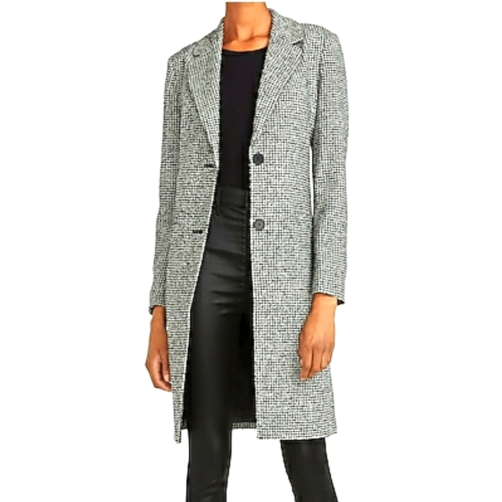 EXPRESS Houndsooth Two Button Car Coat